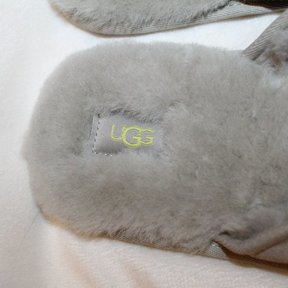 NIB UGG MEN'S EMBOSSED‎ GRAY SUEDE SHEARLIN SCUFF SLIP ON SLPPERS - Picture 4 of 6